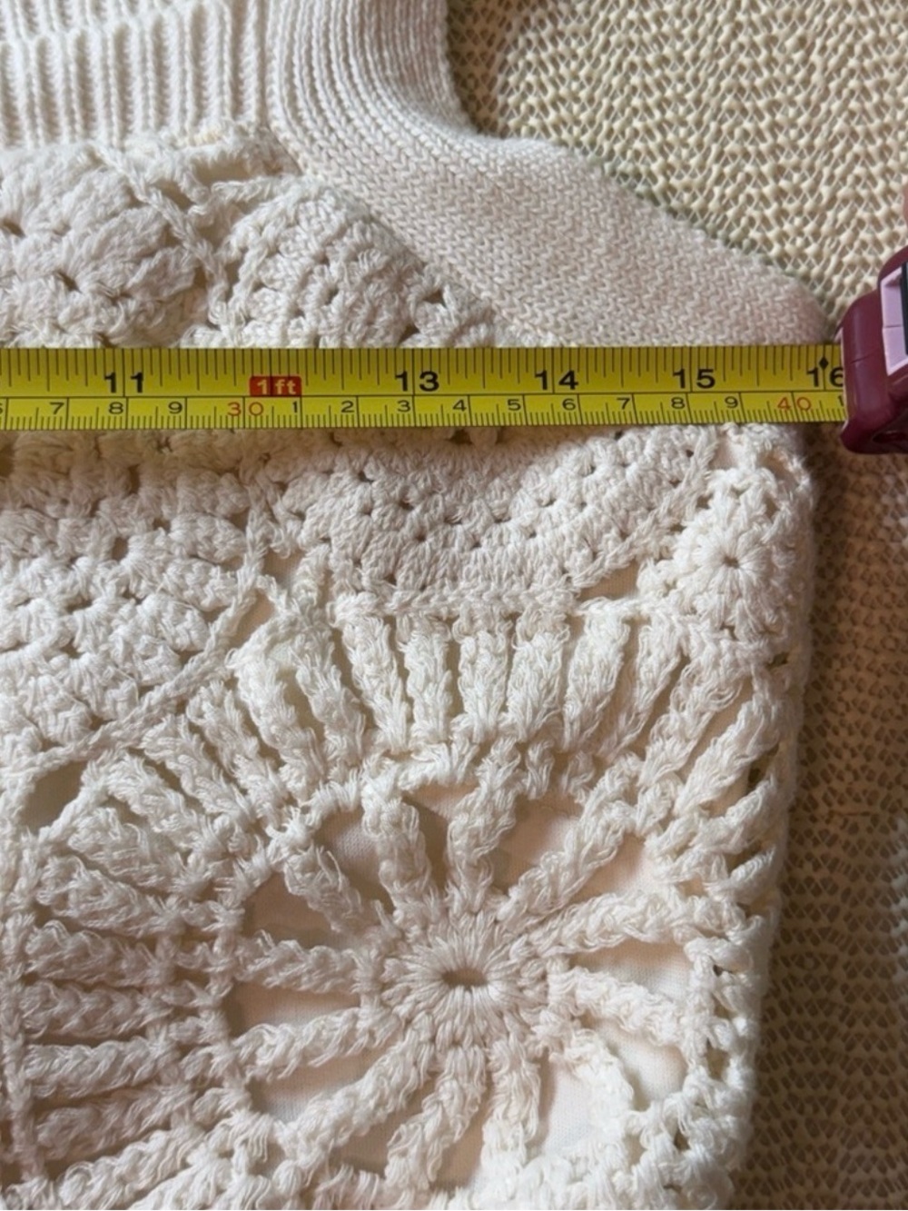 New House of Harlow 1960 Crochet Knit White Tank Top - Picture 2 of 9